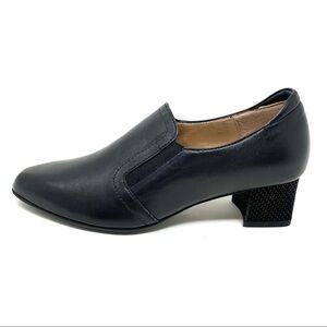 Beautifeel Heather black leather comfort dress pumps